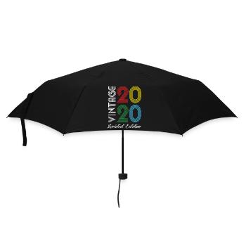 Vintage 2020 Vintage Birthday Retro Vintage - Umbrella (small) - black - Front