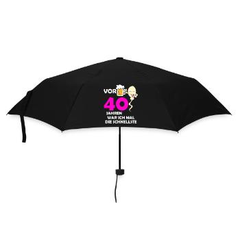 Vor 40 Jahren war ich mal die Schnellste - Regenschirm (klein) - Schwarz - Vorne