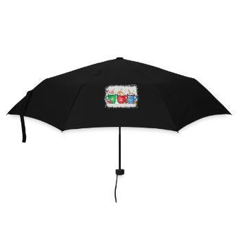 Chocolat chaud de Noël Menthe poivrée Moka - Parapluie standard - noir - Devant