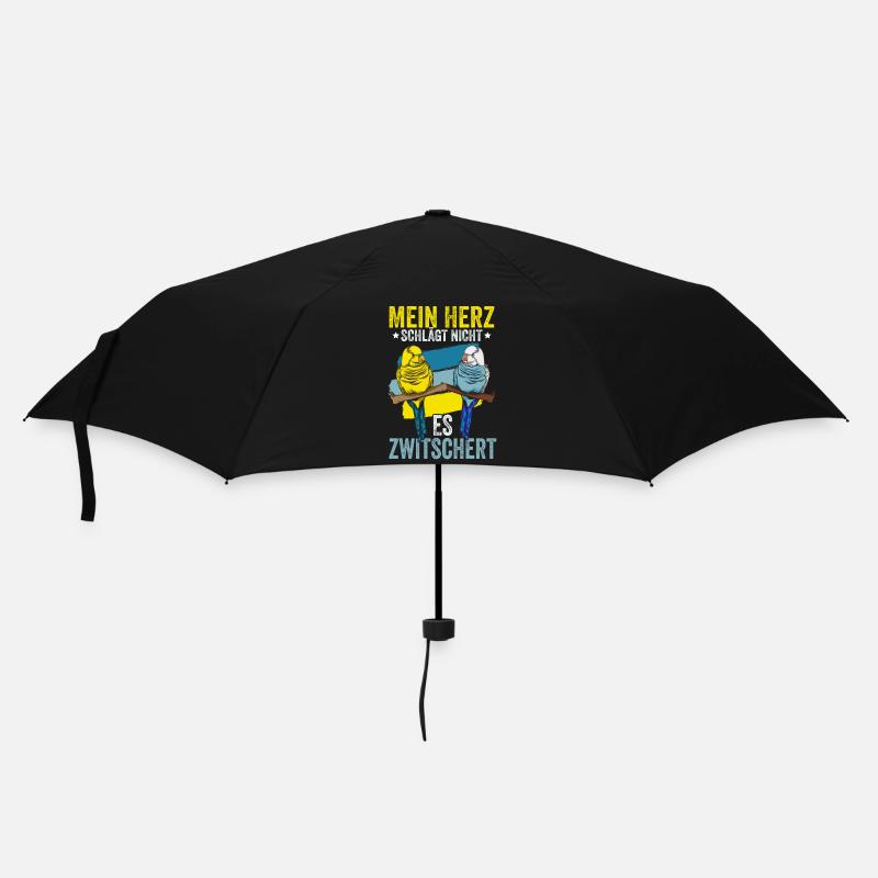 Wellensittich Vogel - Regenschirm (klein) - Schwarz