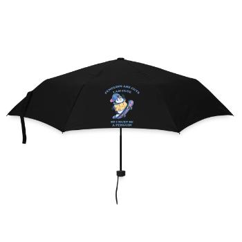 Skater Pinguin cool Skateboard Junge - Regenschirm (klein) - Schwarz - Vorne