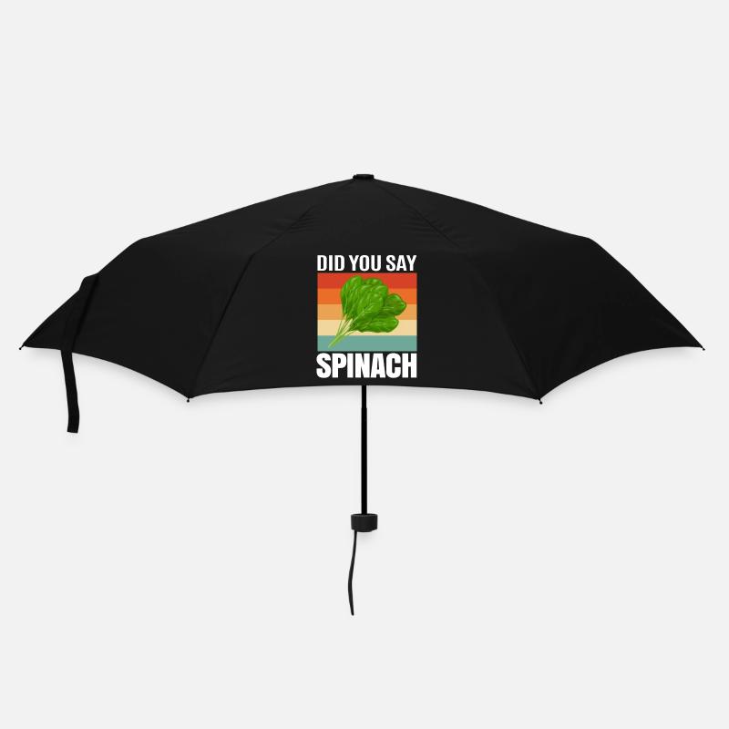 Spinat - Regenschirm (klein) - Schwarz