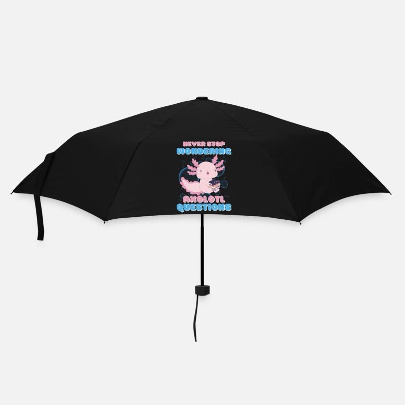 Never Stop Wondering Axolotl Questions - Umbrella (small) - black