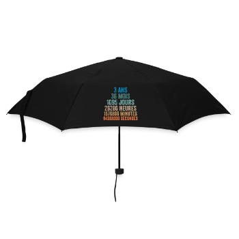 3 Ans Anniversaire - cadeau d'anniversaire - Parapluie standard - noir - Devant