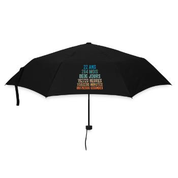 22 Ans Anniversaire - cadeau d'anniversaire - Parapluie standard - noir - Devant
