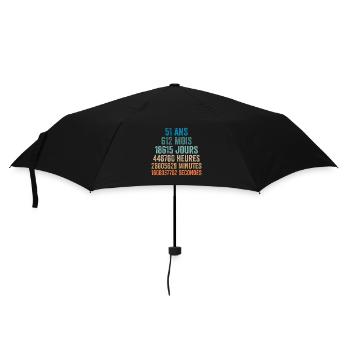 51 Ans Anniversaire - cadeau d'anniversaire - Parapluie standard - noir - Devant