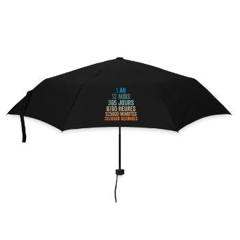 1 An Anniversaire - cadeau d'anniversaire - Parapluie standard - noir - Devant