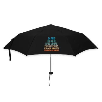 24 Ans Anniversaire - cadeau d'anniversaire - Parapluie standard - noir - Devant