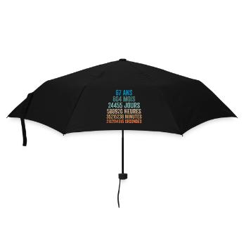 67 Ans Anniversaire - cadeau d'anniversaire - Parapluie standard - noir - Devant