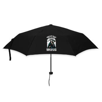 Beruflich Wollte Ich Schon Immer Was Mit Menschen - Regenschirm (klein) - Schwarz - Vorne