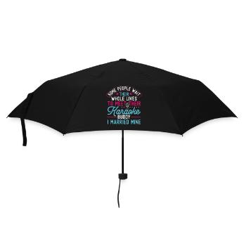 Chanteur de karaoké Mari Femme - Parapluie standard - noir - Devant