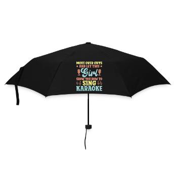 Karaoke Singer Move Over Guys And - Regenschirm (klein) - Schwarz - Vorne