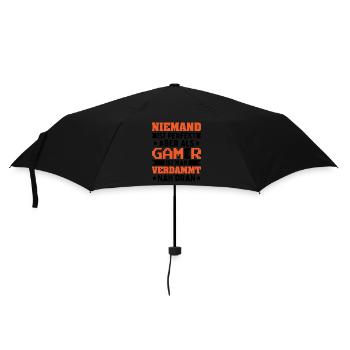 Funny Gift Idea For Gamers - Regenschirm (klein) - Schwarz - Vorne
