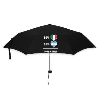 Argentinien und Italien 100% geniale Flaggen - Regenschirm (klein) - Schwarz - Vorne