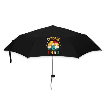 Oktober 1953 Jubiläums Vintage Geschenkidee - Regenschirm (klein) - Schwarz - Vorne