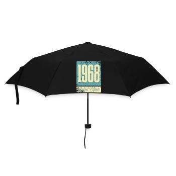 1968 Geboren Geburtstag Geburtsjahr - Regenschirm (klein) - Schwarz - Vorne