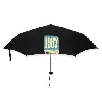 1967 Geboren Geburtstag Geburtsjahr - Regenschirm (klein) - Schwarz - Vorne