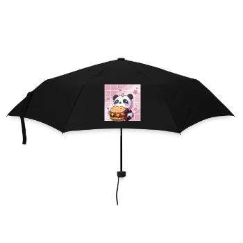 Cute Kawaii Panda, The Burger Anime Manga Otaku - Parapluie standard - noir - Devant