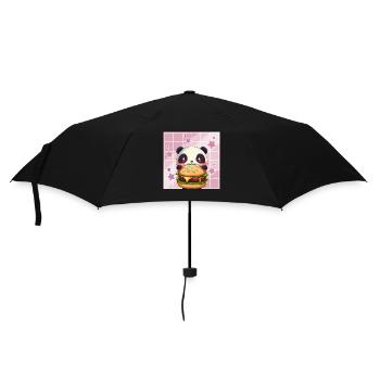 Cute Kawaii Panda, The Burger Anime Manga Otaku - Umbrella (small) - black - Front
