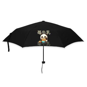 Cute Kawaii Panda Who Eats Waffle Anime Manga - Parapluie standard - noir - Devant