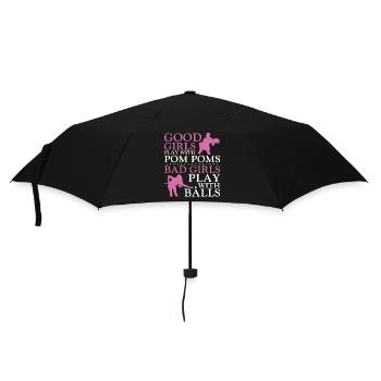 Billiards Pool Player Ball Girl - Umbrella (small) - black - Front