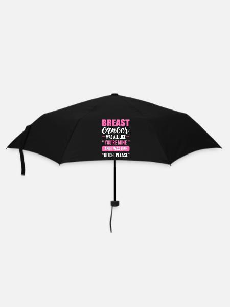 It Was All Like Pink Ribbon Breast Cancer - Regenschirm (klein) - Schwarz