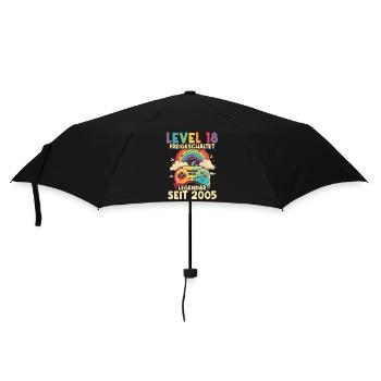2005 Level 18 Jahre Gaming 18er 18 Geburtstag - Regenschirm (klein) - Schwarz - Vorne