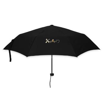 DIY beer man humor handyman beat - Umbrella (small) - black - Front