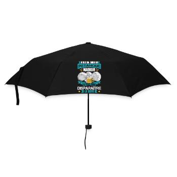 Pétanqueur Humour Boccia Bouliste - Parapluie standard - noir - Devant