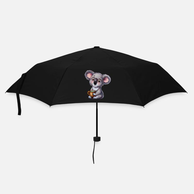 Koala Tee - Regenschirm (klein) - Schwarz