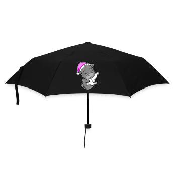 Esel - Regenschirm (klein) - Schwarz - Vorne
