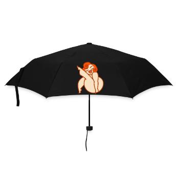 big sexy girl - Regenschirm (klein) - Schwarz - Vorne