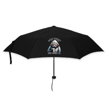 Guten Morgen Ganz dünnes Eis - Bär Kaffee - Regenschirm (klein) - Schwarz - Vorne