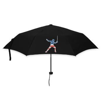 Drapeau américain T-shirt d’escrime Sabre d’escrime - Parapluie standard - noir - Devant
