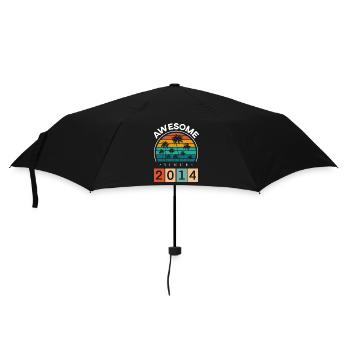 2014 Born Birthday Year of birth vintage - Umbrella (small) - black - Front