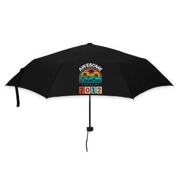 2012 Geboren Geburtstag Geburtsjahr Vintage - Regenschirm (klein) - Schwarz - Vorne