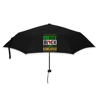 Pretty Black And Educated Black History Month - Umbrella (small) - black - Front
