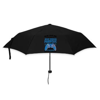 Je ne joue pas tout le temps aux jeux vidéos - Parapluie standard - noir - Devant