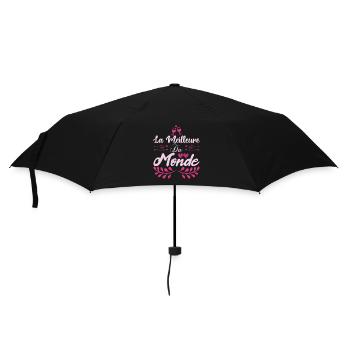 La meilleur du monde. Cadeau copine cadeau d'amour - Parapluie standard - noir - Devant