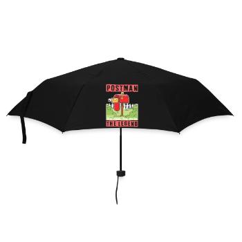 Postman ein Mann ein Mythos eine Legende- Postbote - Regenschirm (klein) - Schwarz - Vorne