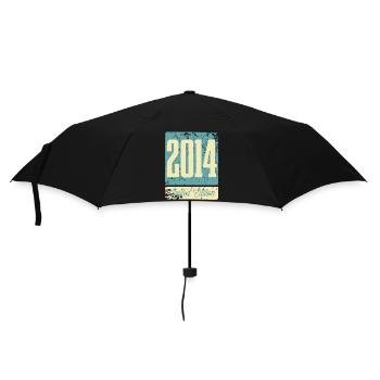 2014 Born Birthday Year of birth - Umbrella (small) - black - Front