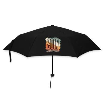 2017 Year of birth Birthday Year of construction Vintage Retro - Umbrella (small) - black - Front