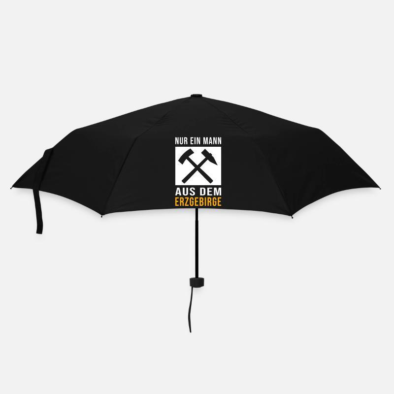 Nur ein Erzgebirger Mann - Regenschirm (klein) - Schwarz