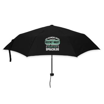 Ich schweige nicht weil du recht hast Dummheit - Regenschirm (klein) - Schwarz - Vorne