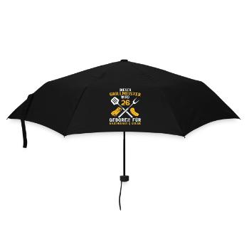 Lustig 26 Geburtstag Griller Grill Grillen Spruch - Regenschirm (klein) - Schwarz - Vorne