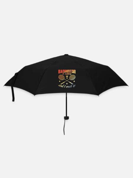 Lustiges Badminton Zitat - Regenschirm (klein) - Schwarz