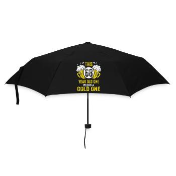 Men Beer Birthday Funny 68 Year Old Beer Lover - Umbrella (small) - black - Front