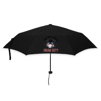 Hast du mein Schlagzeug berührt, Drummer Gift Drums - Regenschirm (klein) - Schwarz - Vorne