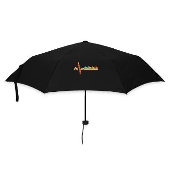 Moto Retro Heartbeat - Parapluie standard - noir - Devant