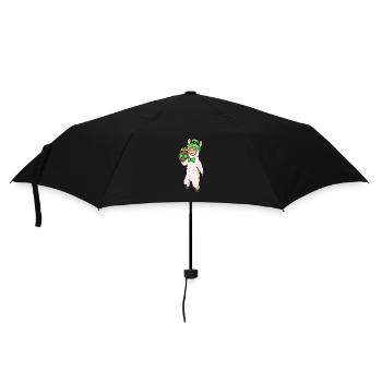 Lama Leprechaun - St Patricks Lama - Regenschirm (klein) - Schwarz - Vorne
